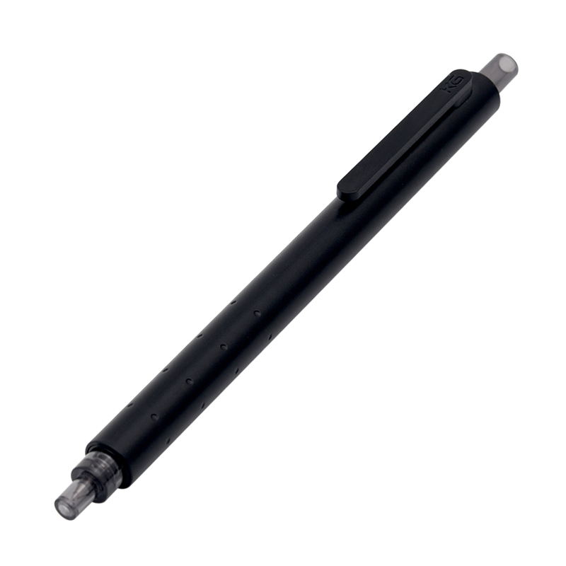 KACO 文采 菁点低重心按动中性笔刷题考试0.5mm黑杆黑芯单支装 K1028