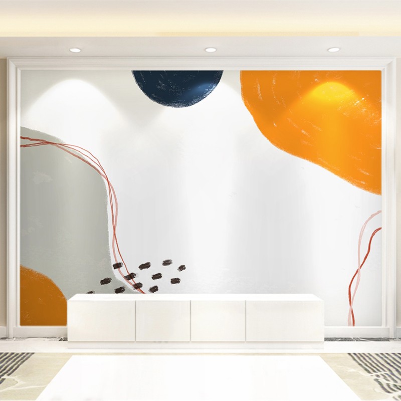 米柔电视墙壁画 现代简约墙布 卧室壁布 北欧客厅轻奢电视背景墙壁纸 无缝凹凸立体 8D【无缝】凹凸水晶壁画布/平方