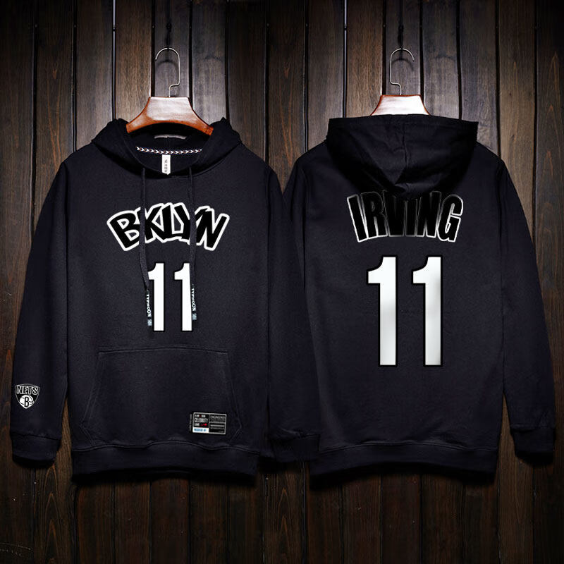 布鲁克林篮网7号杜兰特运动服卫衣男女春秋冬季薄款哈登训练外套加绒