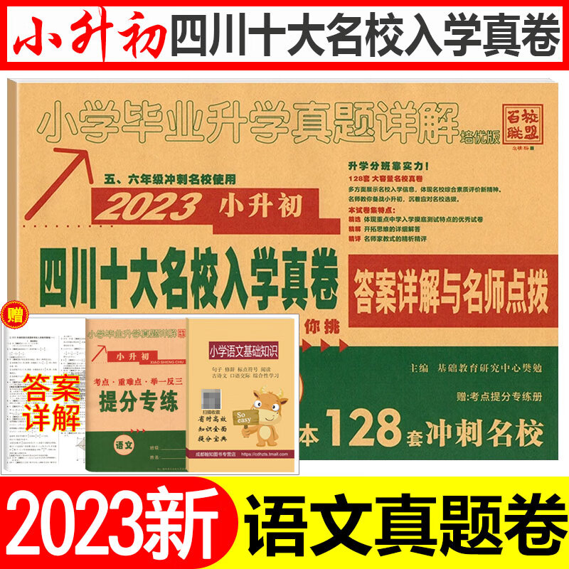 2023版四川省十大名校入学真卷语文小升初真题卷2022年四川重点名校