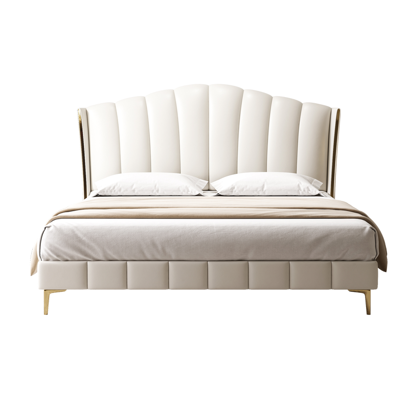 吉与 床 意式极简科技布床可调节现代简约主卧室大床靠背软包布艺床 科技绒布【标准版排骨架】 1500mm*2000mm  组装式架子床