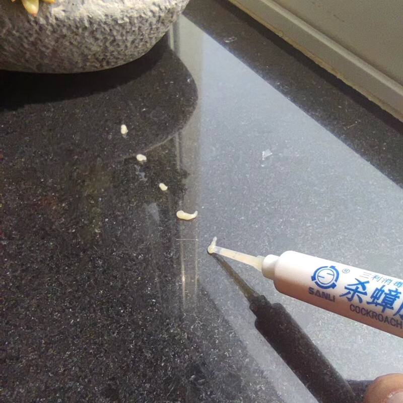 三利消毒大连三利高品质蟑螂膏杀蟑胶饵针管蟑螂药连锁华康针剂长效抗潮湿 黄色 1支10g