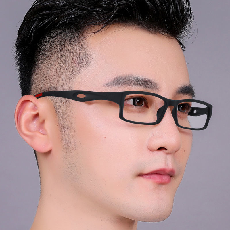 澈逸 男生眼镜潮流打篮球运动款眼镜框超轻防滑眼镜男潮配变色防蓝光