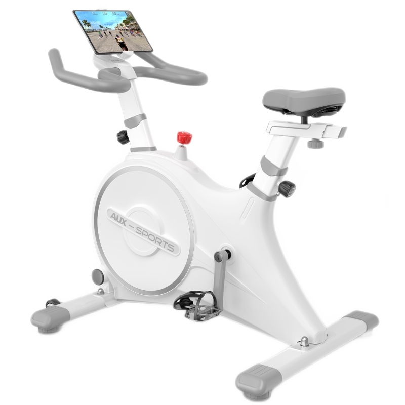 奥克斯（AUX） 家用动感单车磁控静音智能运动X健身器材室内自行车支持HUAWEI HiLink 智能蓝牙APP+精钢飞轮全包+无极阻力调节 白10052808316203