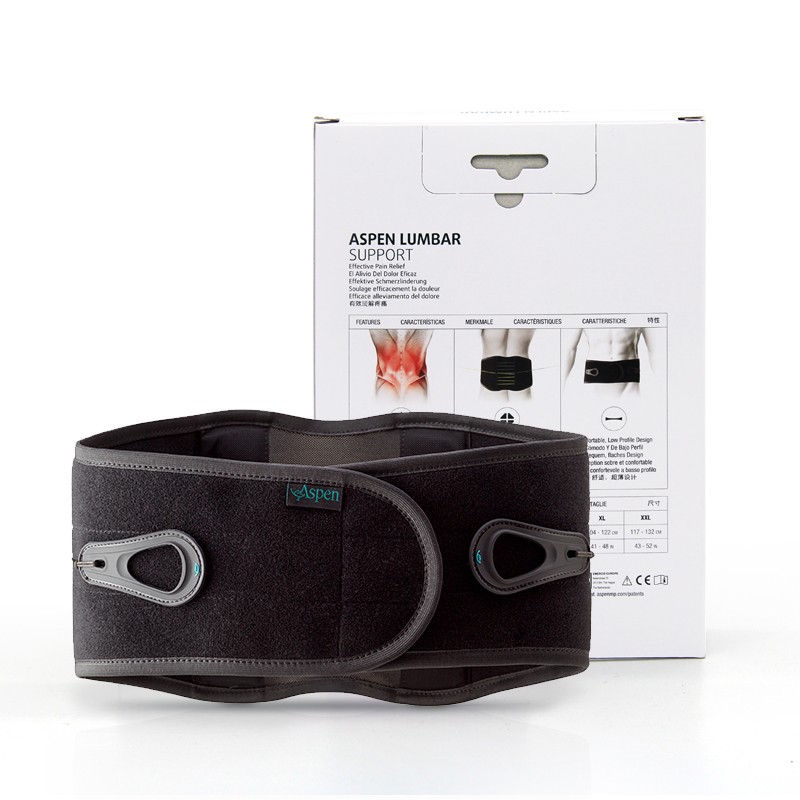 爱斯本 进口腰间盘突出夏季轻薄款护腰带腰椎固定器腰带ASPEN LUMBAR L 黑色