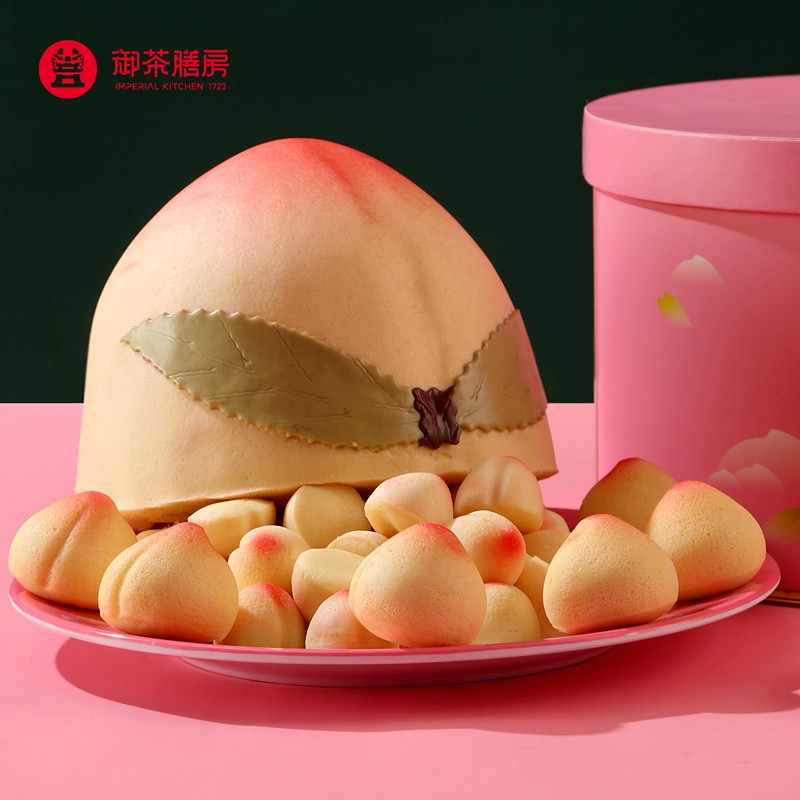 御茶膳房寿桃生日蛋糕老人祝寿馒头糕点点心寿礼北京特色寿桃包夭夭之