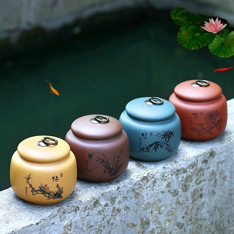 藏壶天下宜兴紫砂茶叶罐储茶罐家用茶叶密封罐普洱茶罐  