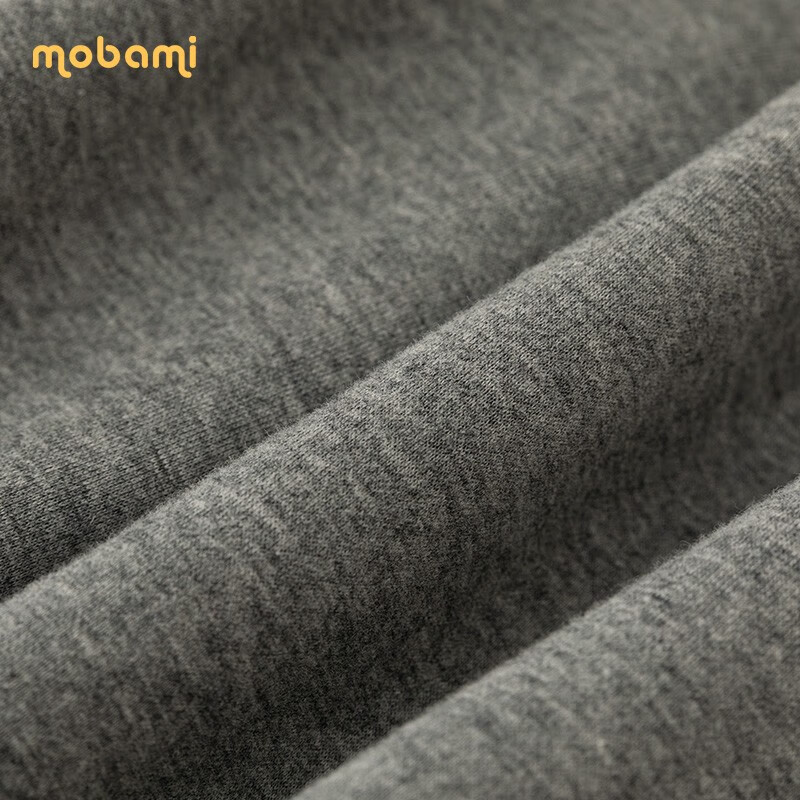 摩芭米mobami秋冬儿童裤子加绒加厚卫裤蓬松保暖束口裤耐磨抗造儿童裤子 碳灰 130