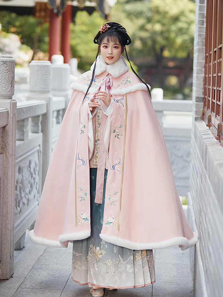芬格顿(fengedun)汉服斗篷冬季加厚长款冬天穿的女加绒保暖外套中国风