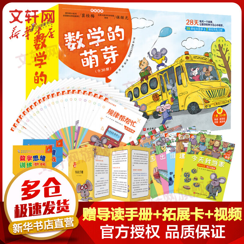 数学的萌芽 全套30册 附赠手绘地图 清华附小老师创作的数学学习绘本 窦桂梅校长推荐 科学之友经典图画书 儿童科普百科绘本