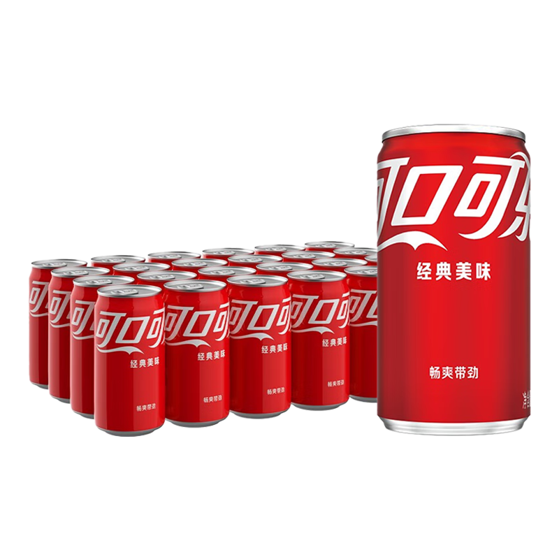 可口可乐（Coca-Cola）定期购汽水 碳酸饮料 200ml*24罐 整箱装 迷你摩登罐