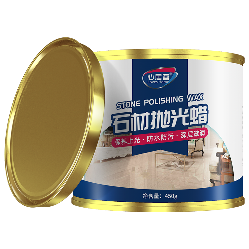 心居客大理石抛光蜡石材蜡瓷砖蜡地砖蜡水磨石地板蜡打蜡油增亮剂划痕修复上光腊保养地板砖护理蜡地面抛光液 石材保养蜡450g