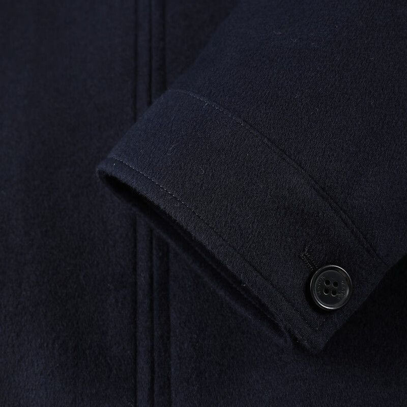 MAYOR男装 100%绵羊毛时尚翻领单茄克 藏青 L （175/96A）