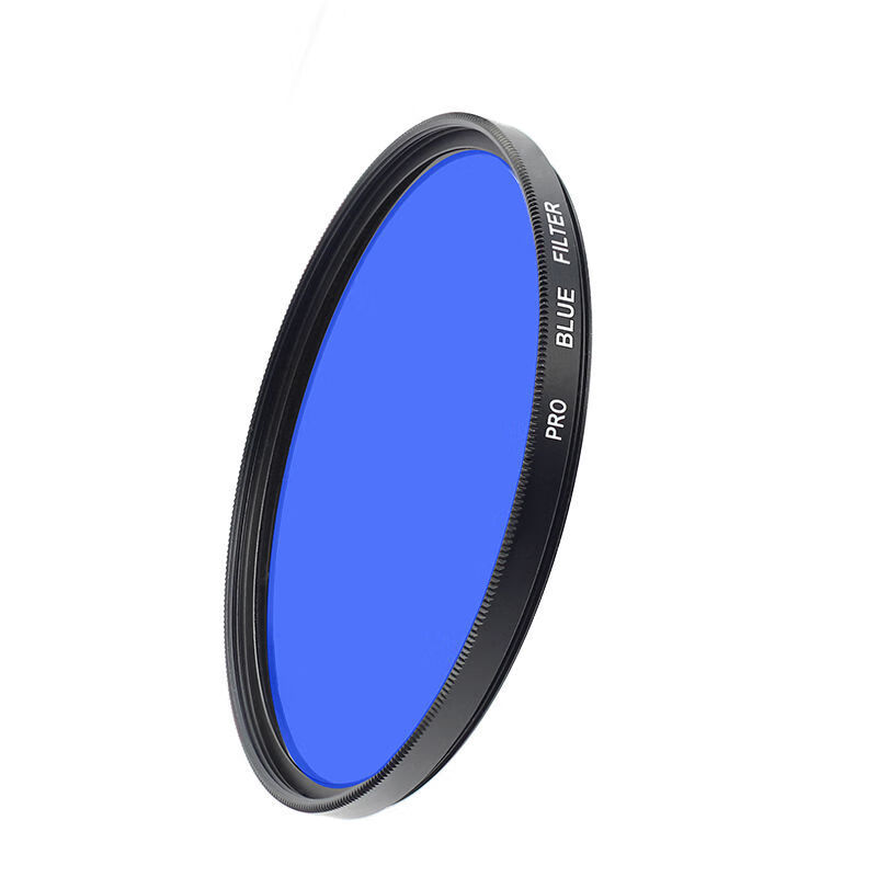 幸珀JSR 单反相机彩色平衡镜黑白摄影潜水红滤光片橙黄蓝紫全色滤色镜 37mm 蓝色