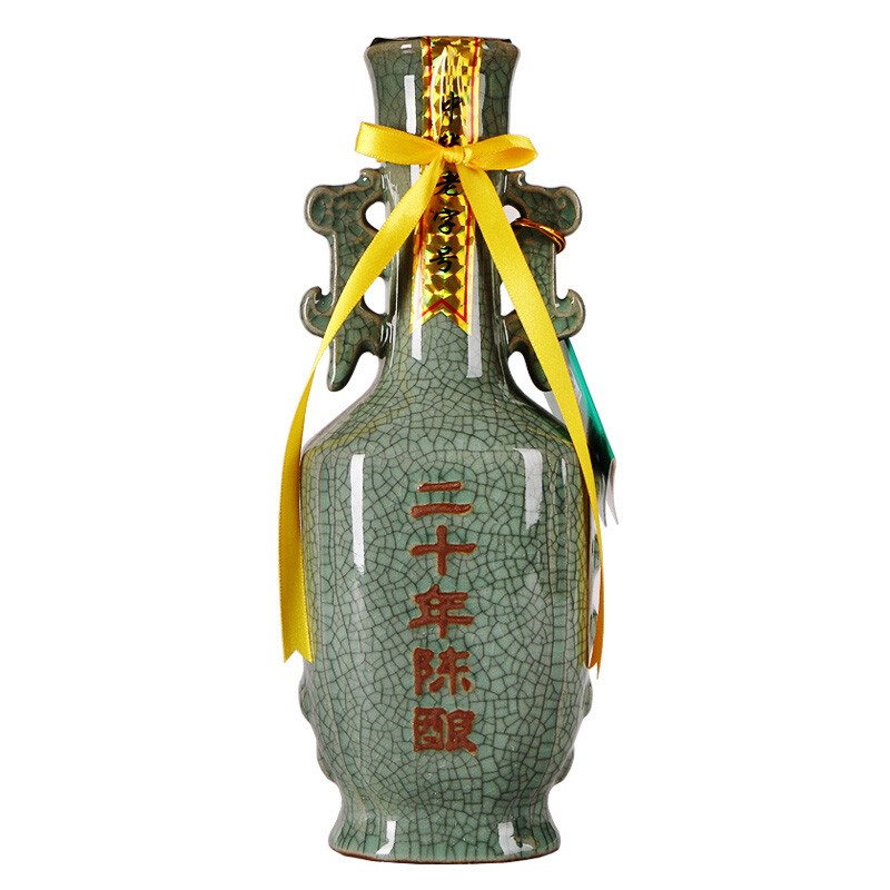 塔牌 绍兴黄酒 二十年陈 20年 哥窑瓶 手工糯米酒 花雕酒 自饮收藏酒 二十年单 600mL 1盒 礼盒装