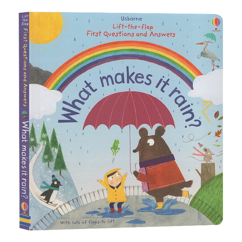 英文原版 what makes it rain 雨水怎样形成 usborne lft-the- flap