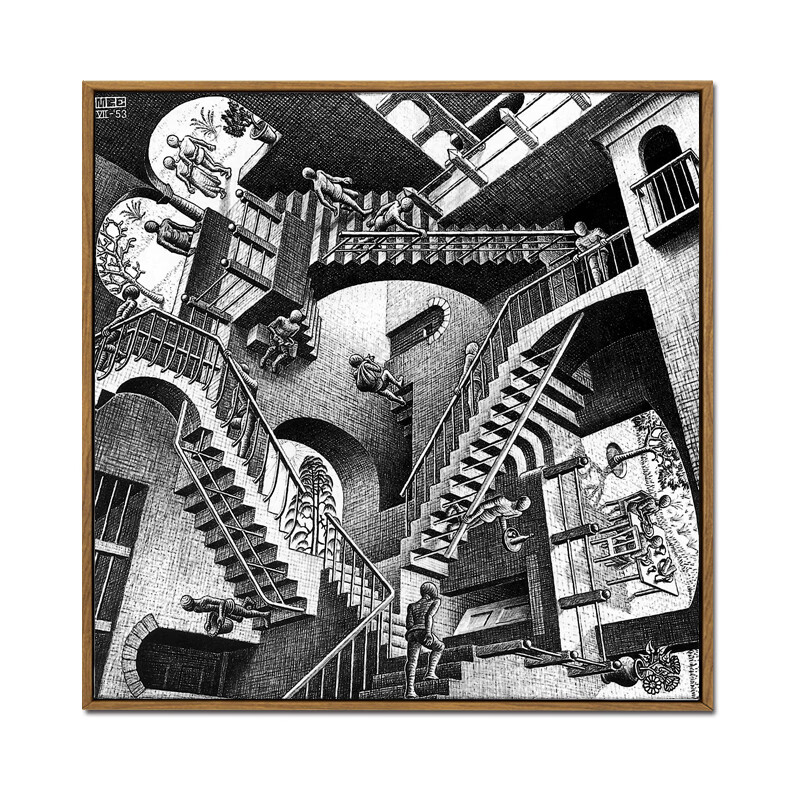 大仟印像纪念碑谷装饰画escher埃舍尔的盗梦空间无尽的楼梯视现代装饰