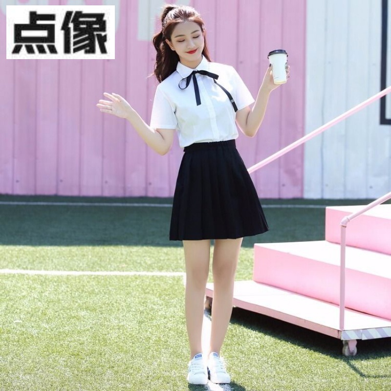 初中高中大学初三高三毕业穿的 韩版中学生班服套装女生裙子校园高中