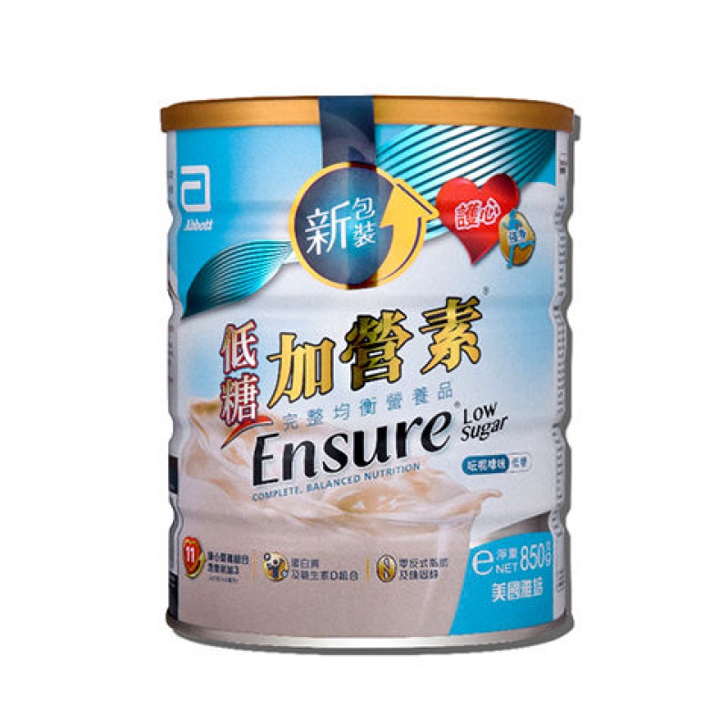 雅培港版成人 低糖加营素港版 金装成人 低糖加营素(香草味) 850 香草