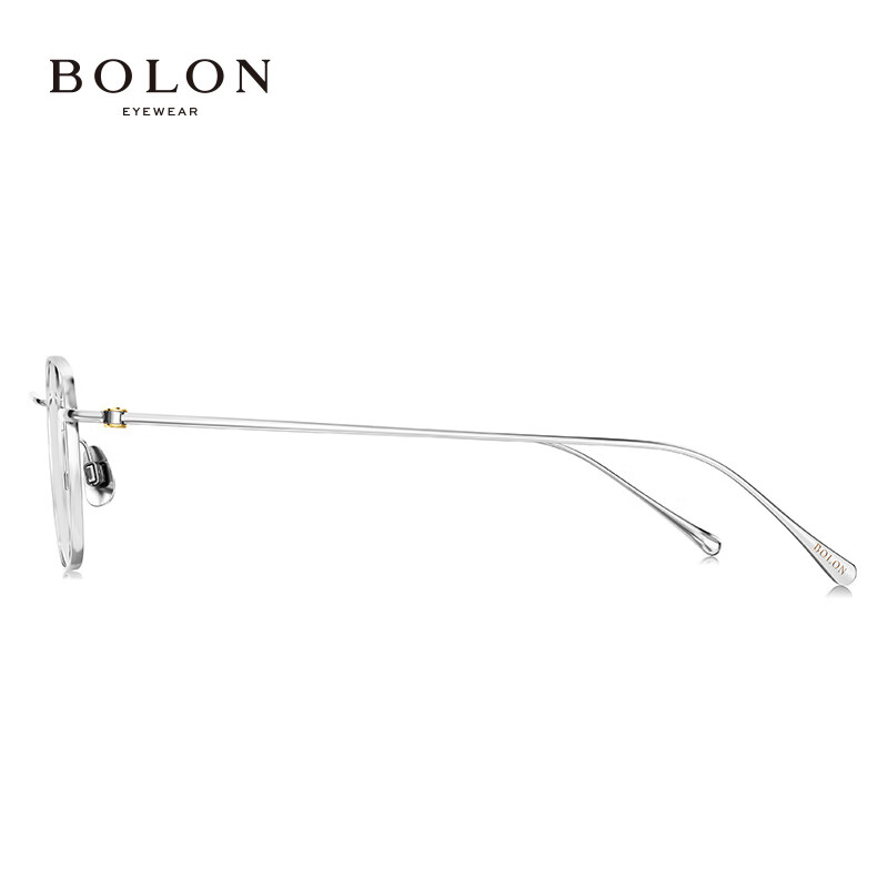 暴龙(BOLON)近视眼镜框 张艺兴同款不规则圆框眼镜架近视配镜 BT1616 精选 B90-银色 配视特耐1.60防蓝光膜镜片
