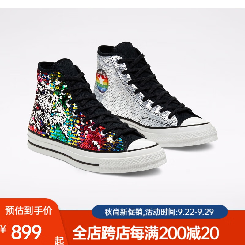 converse/匡威男鞋高帮帆布鞋卡通印图可爱潮流 white/black