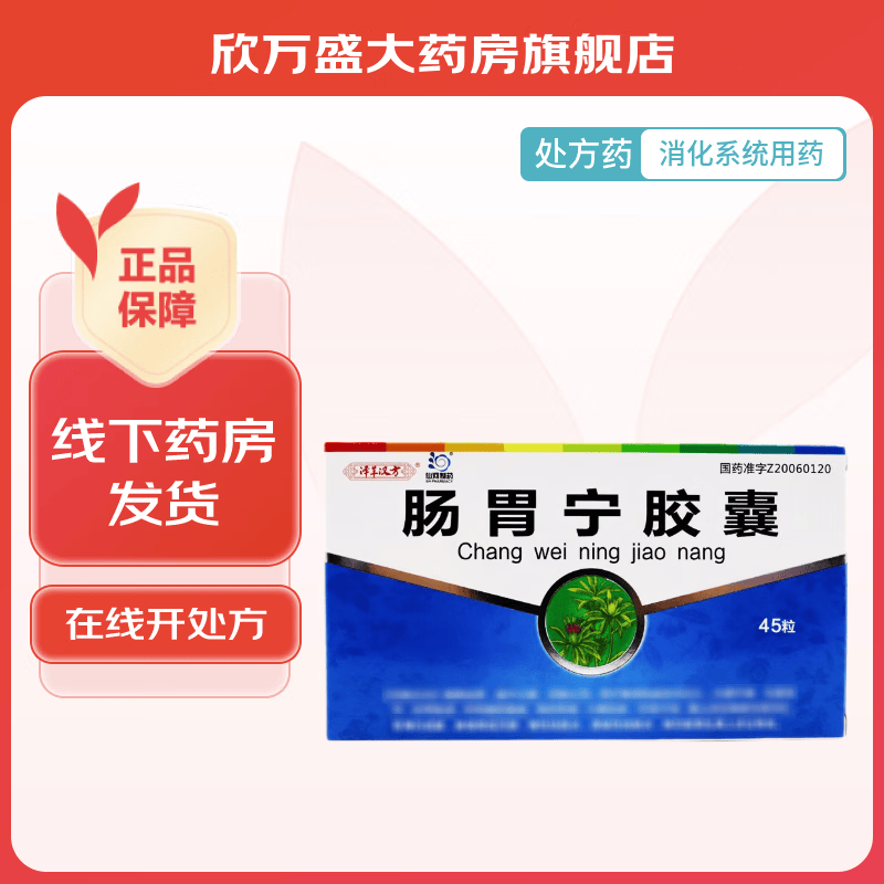 [仙河制药] 肠胃宁胶囊 0.3g*45粒/盒 1盒装