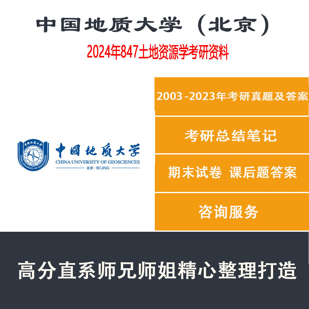 2024年地大中国地质大学847土地资源