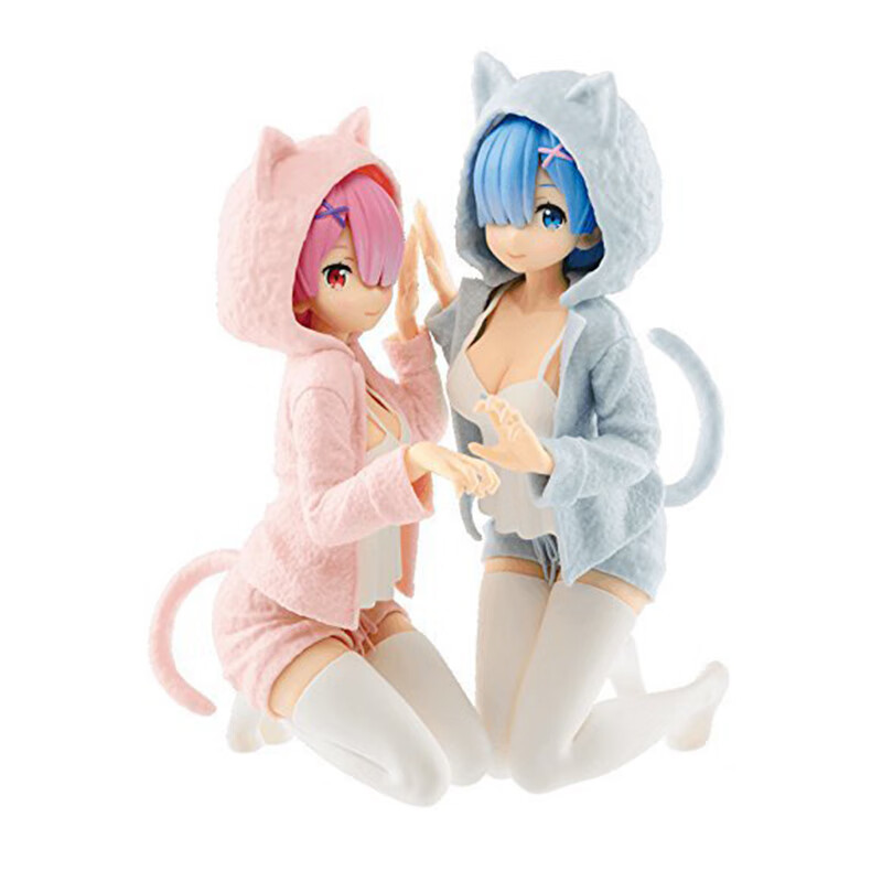 生活 a赏 特别赏 蕾姆 拉姆 猫耳 动漫 模型摆 a赏粉色拉姆猫耳雷姆