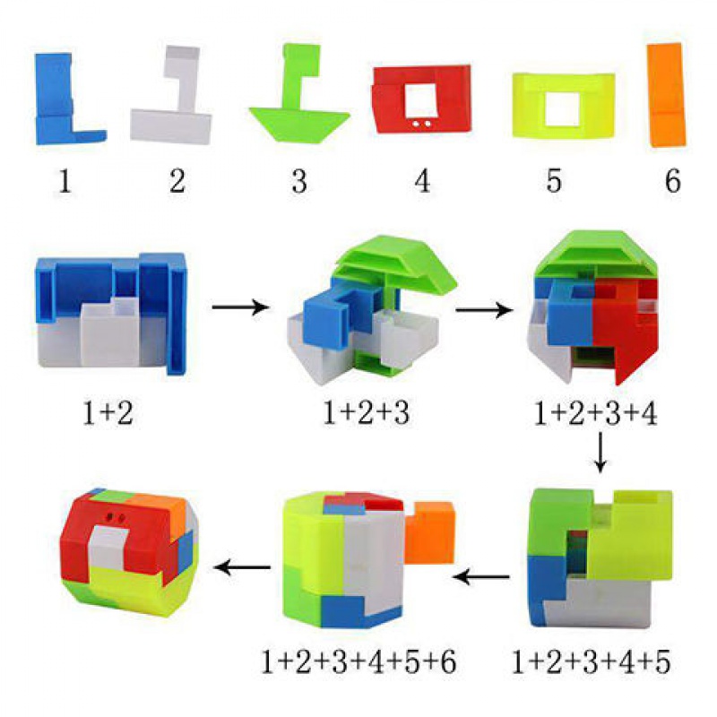 智力玩具儿童拼插球幼儿园男女孩宝宝早教鲁班锁孔明锁挂饰 拼装圆柱