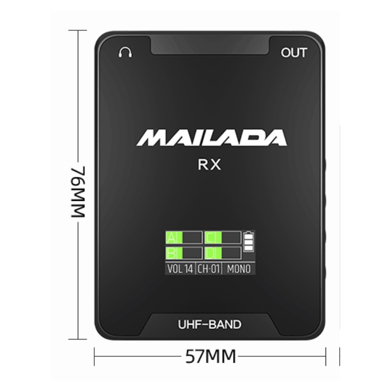 麦拉达（mailada） 定制版单独接收器发射器无线领夹式麦克风单独配件 S900一拖四接收器 无线