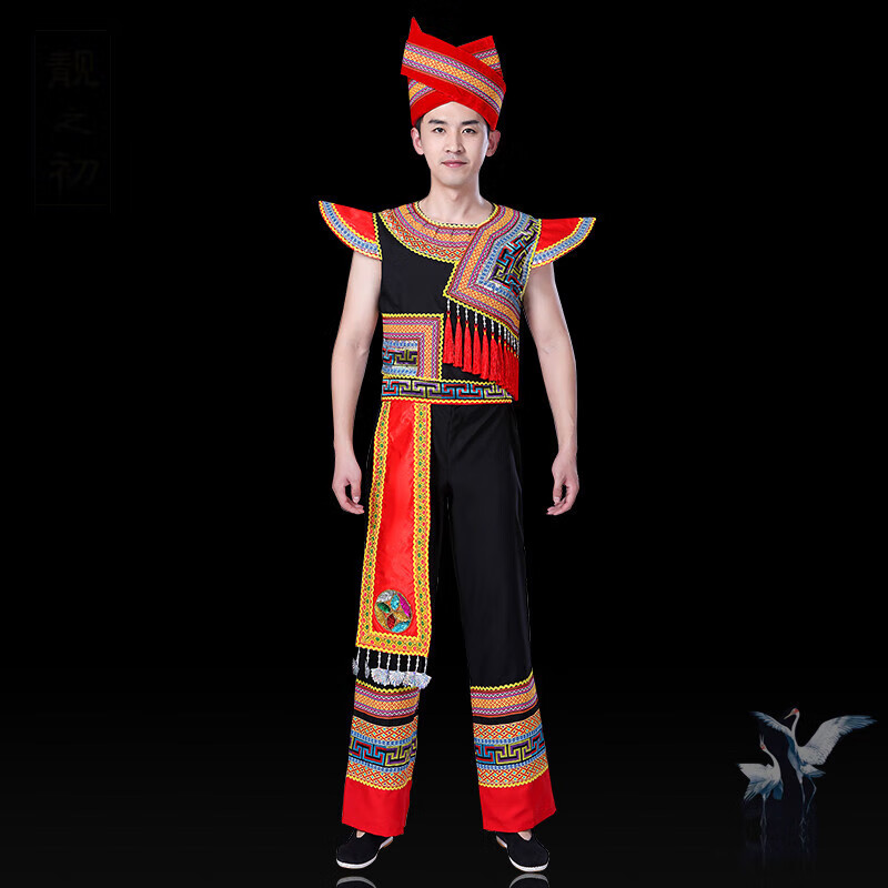 盛束仡佬族服装壮服三月三舞蹈演出服白族土家族侗族瑶族男女民族服饰