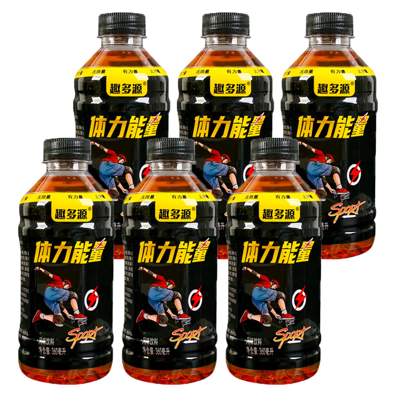 趣多源 体力能量功能饮料 360ml*6瓶