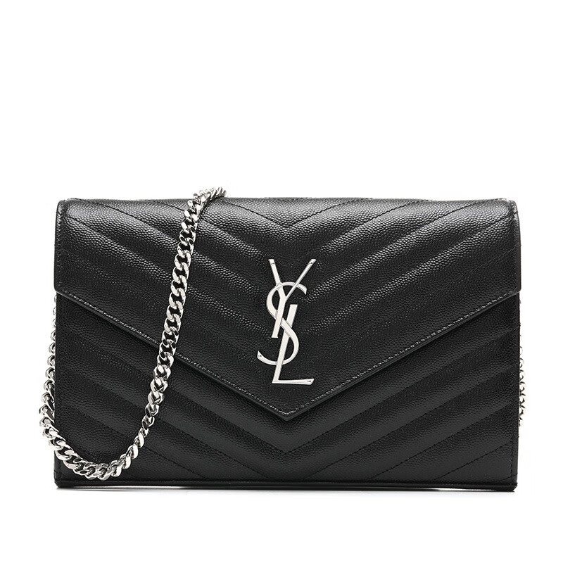 圣罗兰(ysl) 【礼物】鱼子酱绗缝皮革银标女士经典链条包单肩包377828