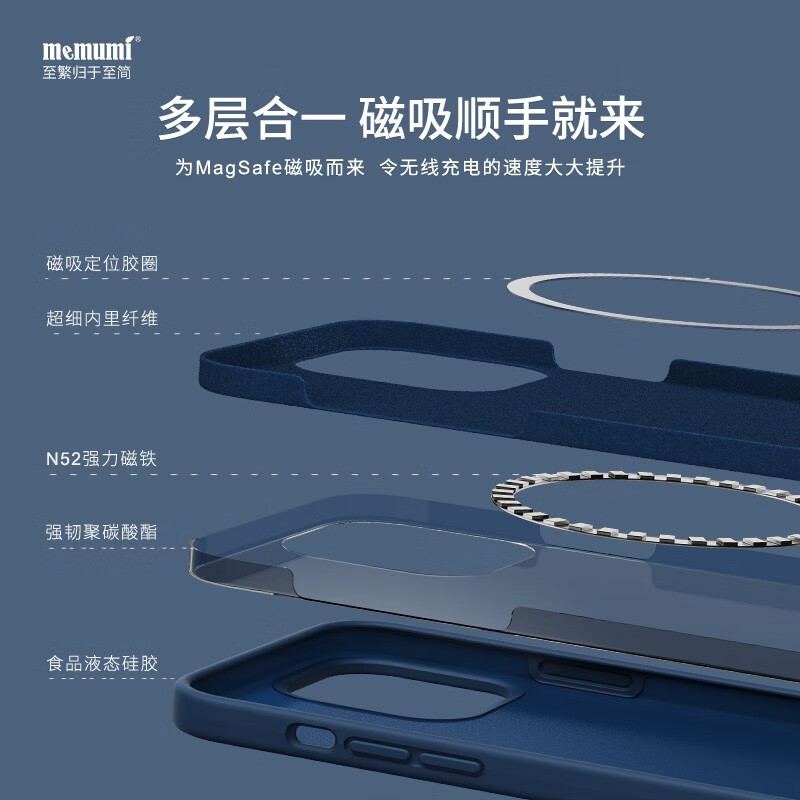 麦麦米适用iPhone 14 Pro Max手机壳磁吸真液态硅胶苹果14壳保护套防摔男女新潮 苹果14丨真液态硅胶【带磁吸】少女粉