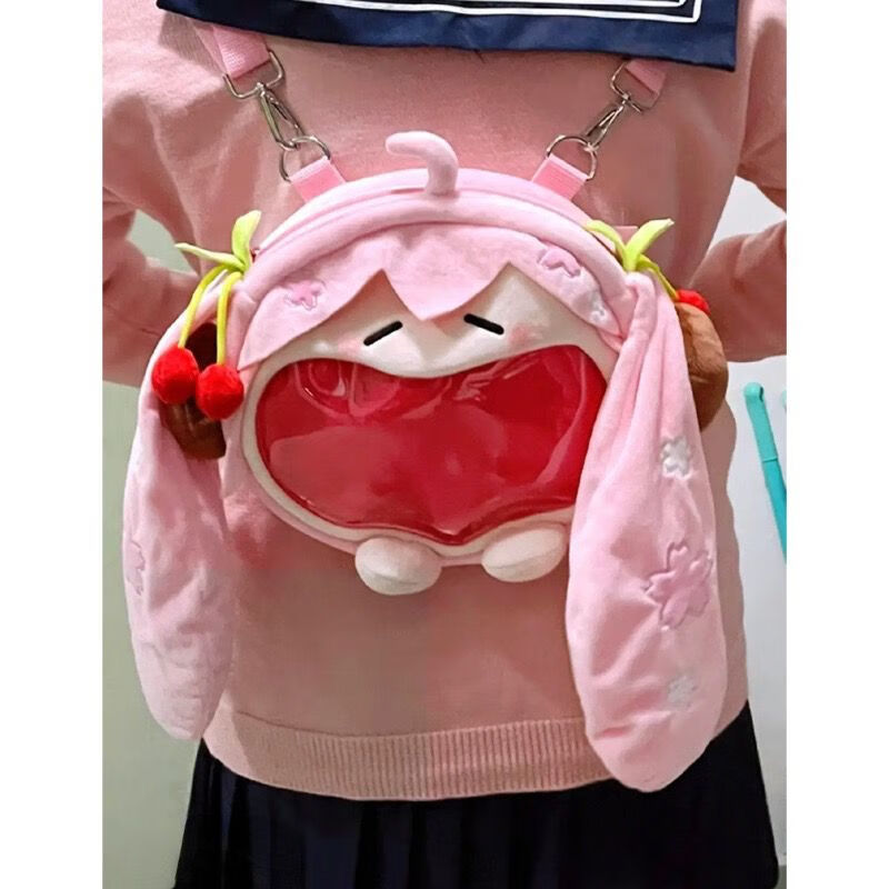 初音未来痛包 初音未来痛包樱花未来粉色lolita双肩包可爱体uw 樱花