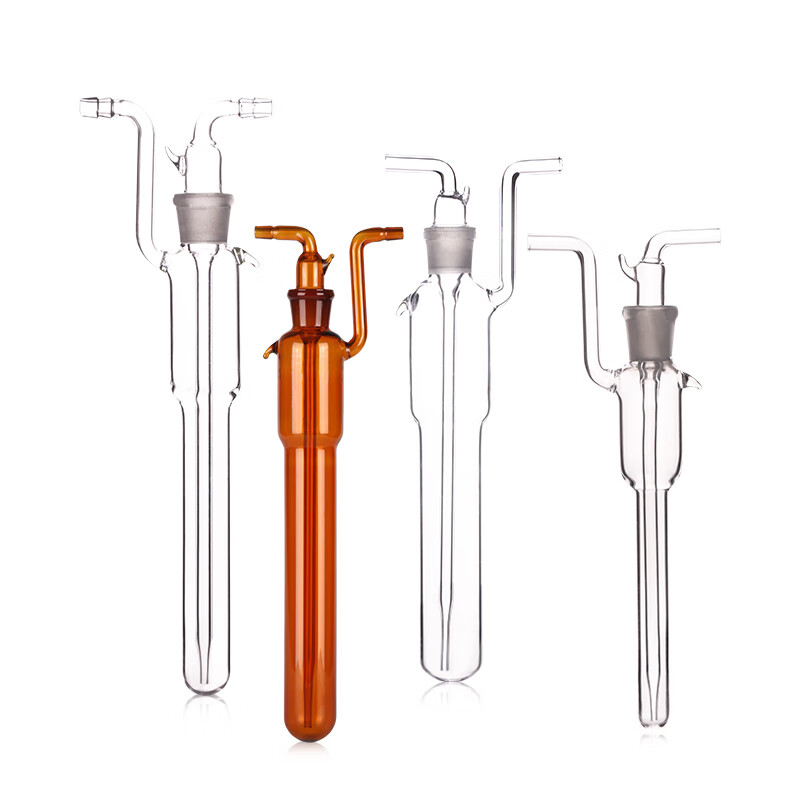 大型气泡吸收管1棕色活芯气体采样管甲醛空气采集瓶10ml25ml50ml 透明