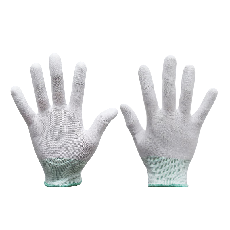 安赛瑞 浸塑手套301181尼龙手套白色m码一副 hn