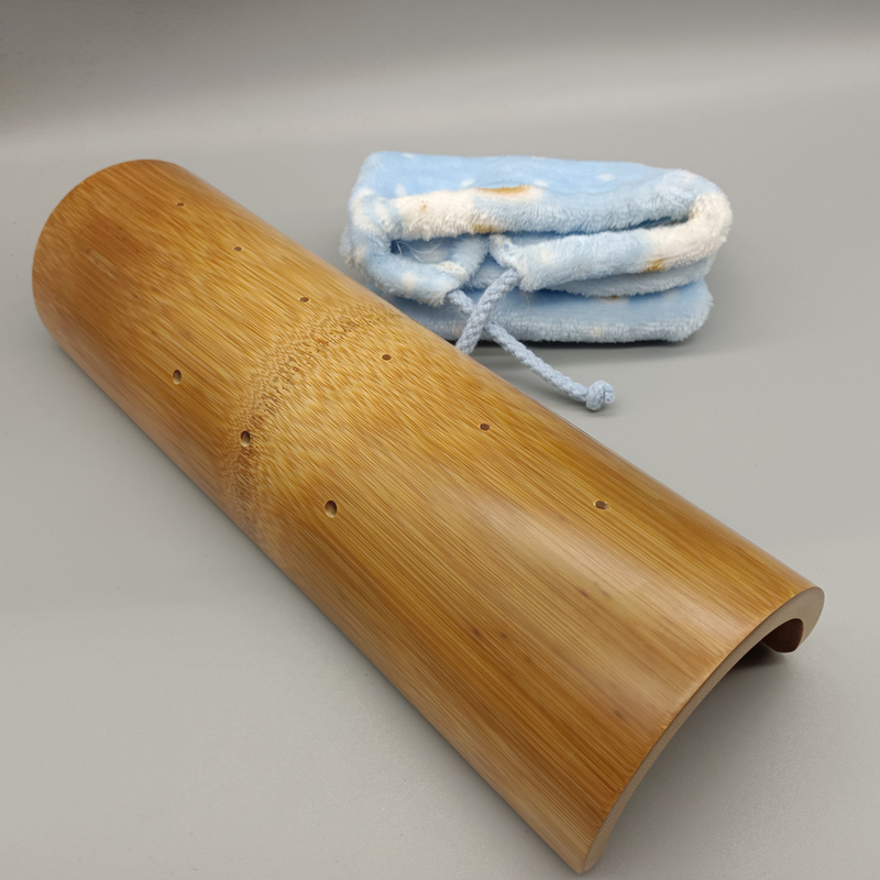 诺福佳颈椎枕 竹子半圆枕头竹筒枕头空心碳化竹枕实木 颈椎专用硬枕头