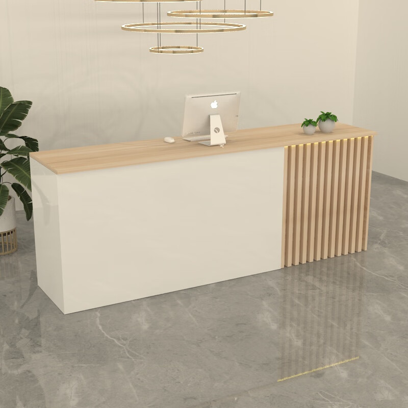 收银台柜台简约现代服装店美容院小吧台桌咨询台公司 ·升级格栅灯带