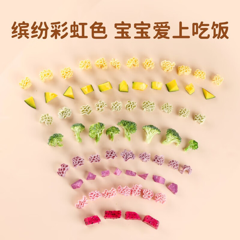 窝小芽 婴幼儿卷卷面25g*6包/盒 宝宝果蔬辅食面扭扭面Q弹面条钙铁锌