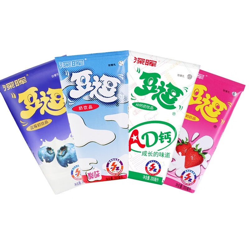 豆逗 深晖学生早餐奶整箱200ml*16盒酸牛奶逗逗奶乳酸饮料原味ad钙 豆