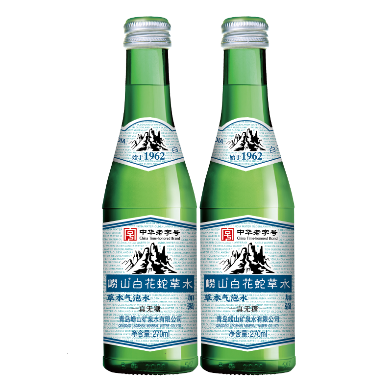 嶗山【任嘉倫推薦款】白花蛇草水加強版禮盒裝 無(wú)糖氣泡水 270ml*12瓶