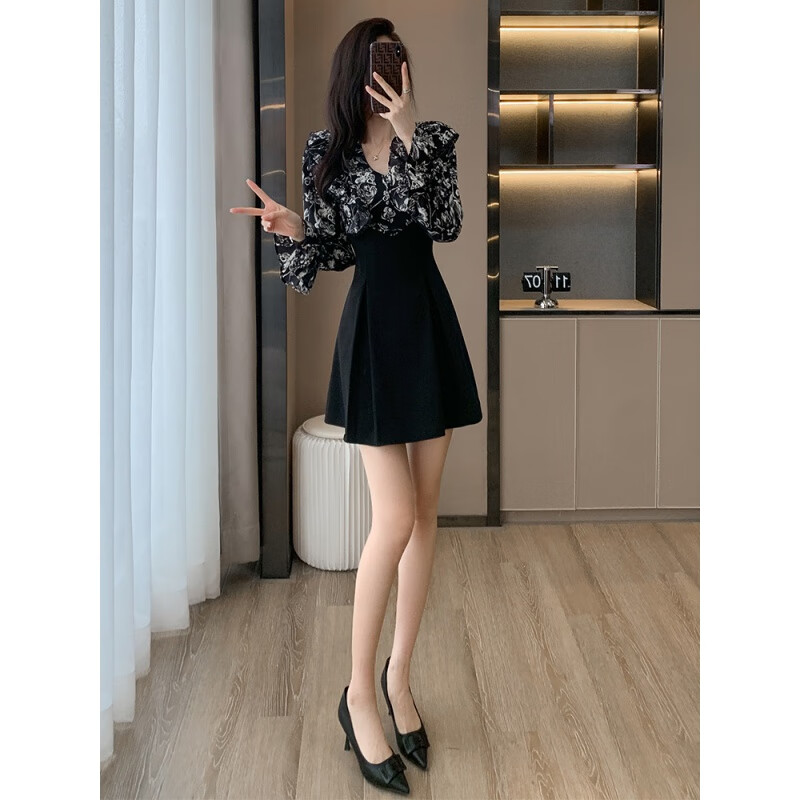 随澜小个子女生小香风好看裙子连衣裙女年春季收腰气质名媛炸街感