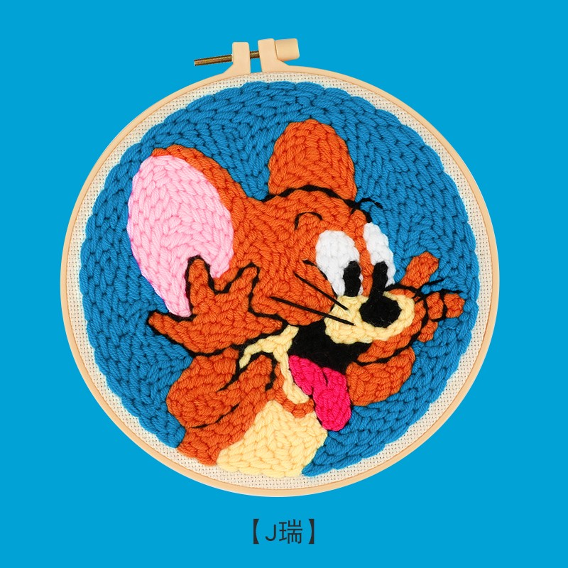 meet lemon) 俄罗斯戳戳绣卡通戳戳乐毛线画diy儿童手工材料包含教程