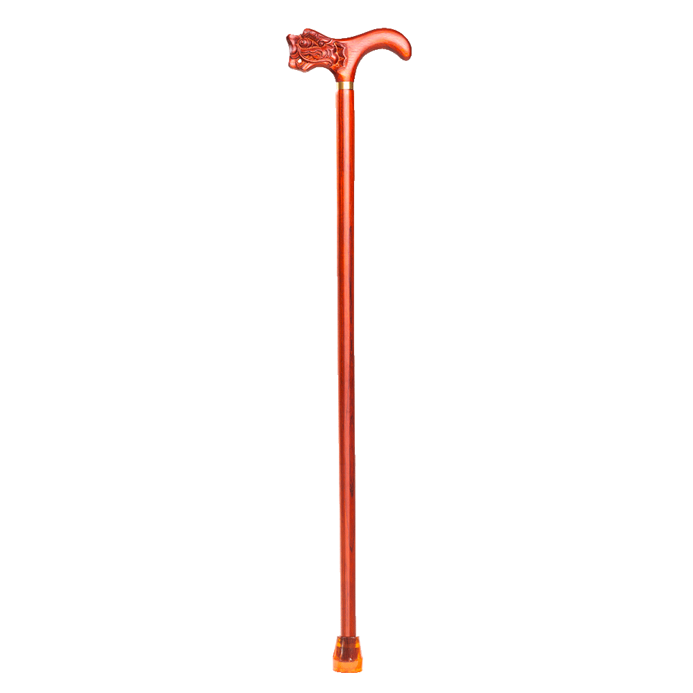 適美佳老人實木拐杖手杖防滑拐棍木質(zhì)紅花梨福壽安康龍頭杖祝壽中秋禮品