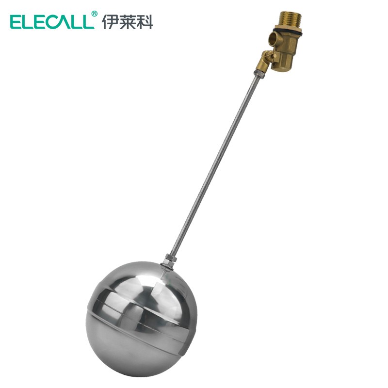 伊莱科（ELECALL）直塞不锈钢浮球开关水塔水箱水位液位控制4分6分液位计可调节 20CK（6分C型直式尾部堵水可调节） 配球110
