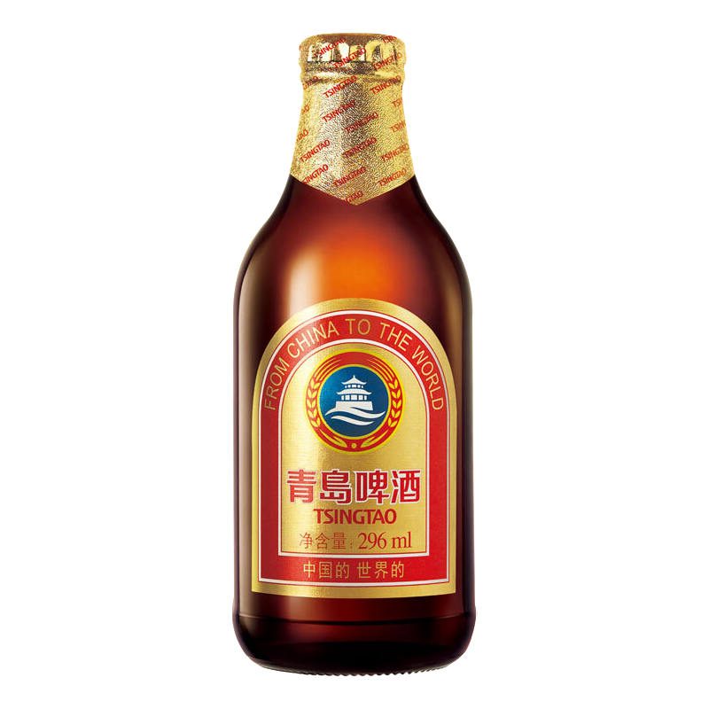 青岛啤酒 小棕金296ml*24瓶整箱 