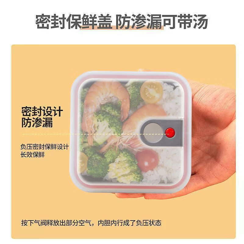龙鹳电热饭盒 加热饭盒 蒸煮饭盒上班族多功能保温饭盒双层四胆4L大容量便携式蒸煮热学生保温饭盒 2L 智能单层+方形内胆*2+手提包*1