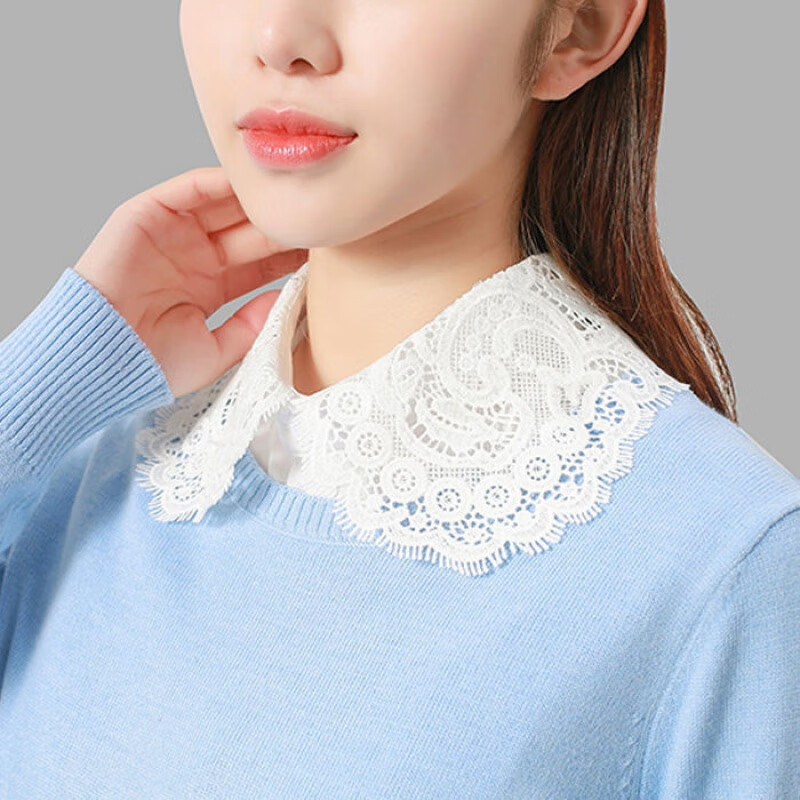 曲美思女士假领子女百搭新款衣领装饰蕾丝衬衫假领子百搭春秋冬季防脏