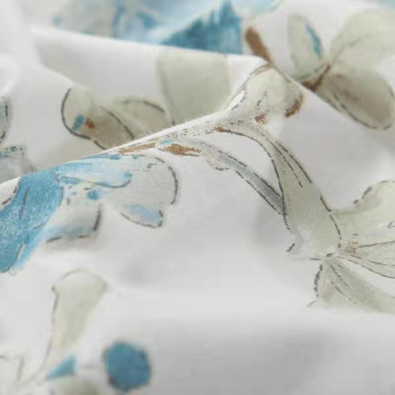 柳庭 家纺 全棉60支贡缎枕套 纯棉枕头套一对装 江南春 48x74cm